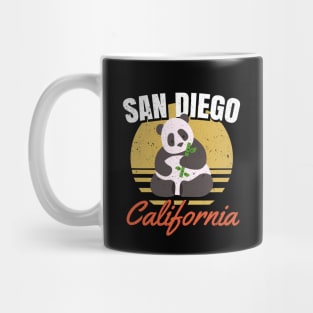 San Diego Retro Panda Zoo California Vintage Mug